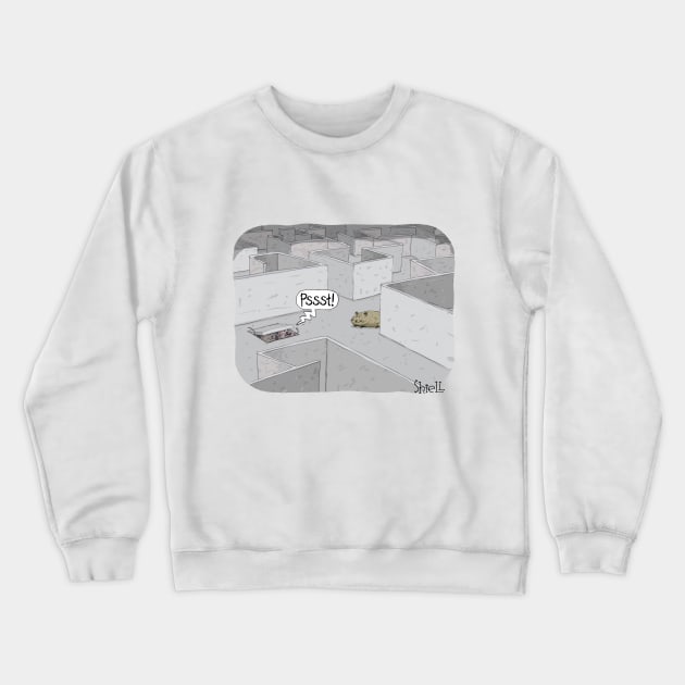 Rat Maze Escape Crewneck Sweatshirt by macccc8